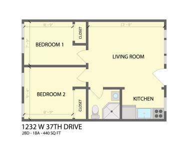 Main picture of 1230 1/2 W 37th Dr