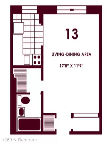 Main picture of 1260 N Dearborn Apartments